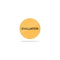 Evaluation hiring text in cream circle Royalty Free Stock Photo